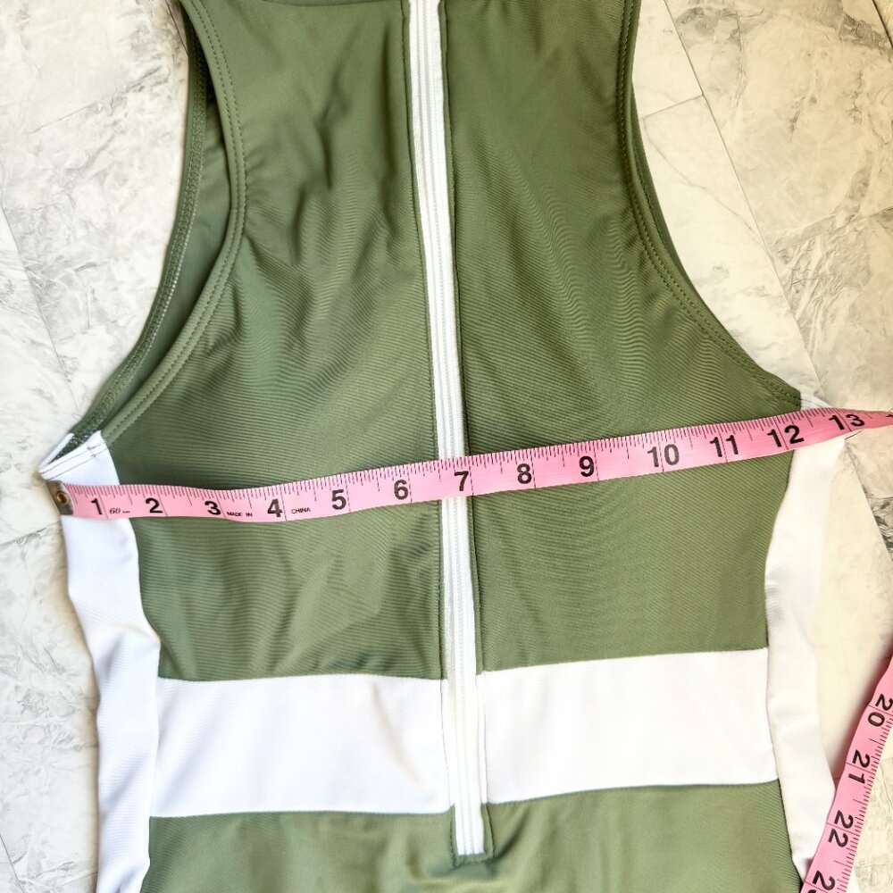 NEW Zipper Sleeveless One-piece Swimsuit - Picture 5 of 11
